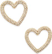BaubleBar Amanda Heart Outline Stud Earrings