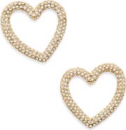 BaubleBar Amanda Heart Outline Stud Earrings