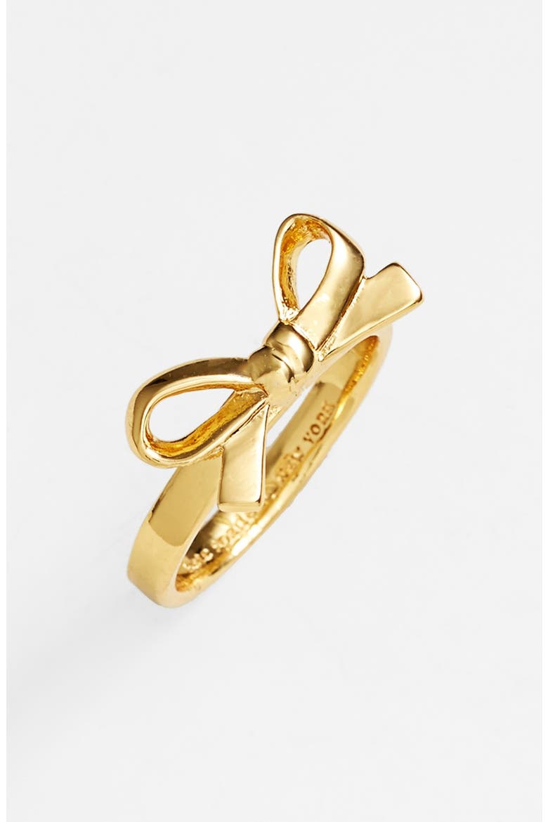 'skinny mini' bow ring, Alternate, color, GOLD