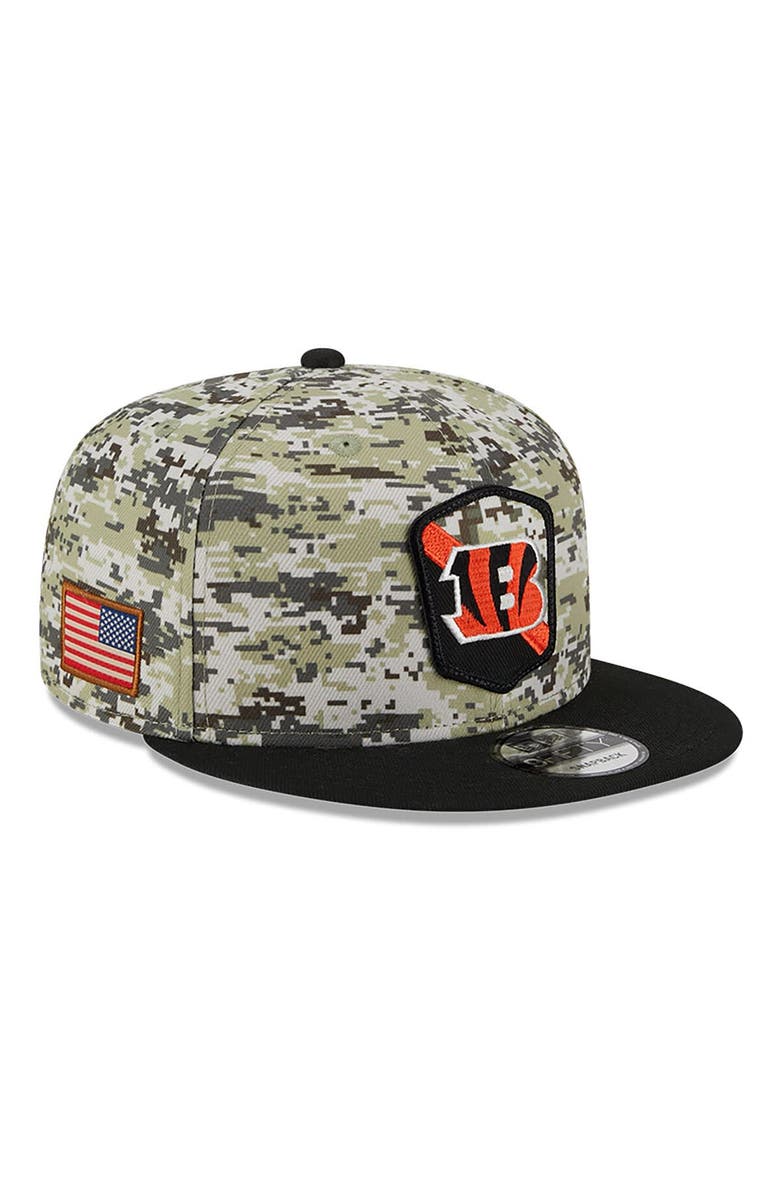 New Era Men's New Era  Camo/Black Cincinnati Bengals 2023 Salute To Service 9FIFTY Snapback Hat, Main, color, 