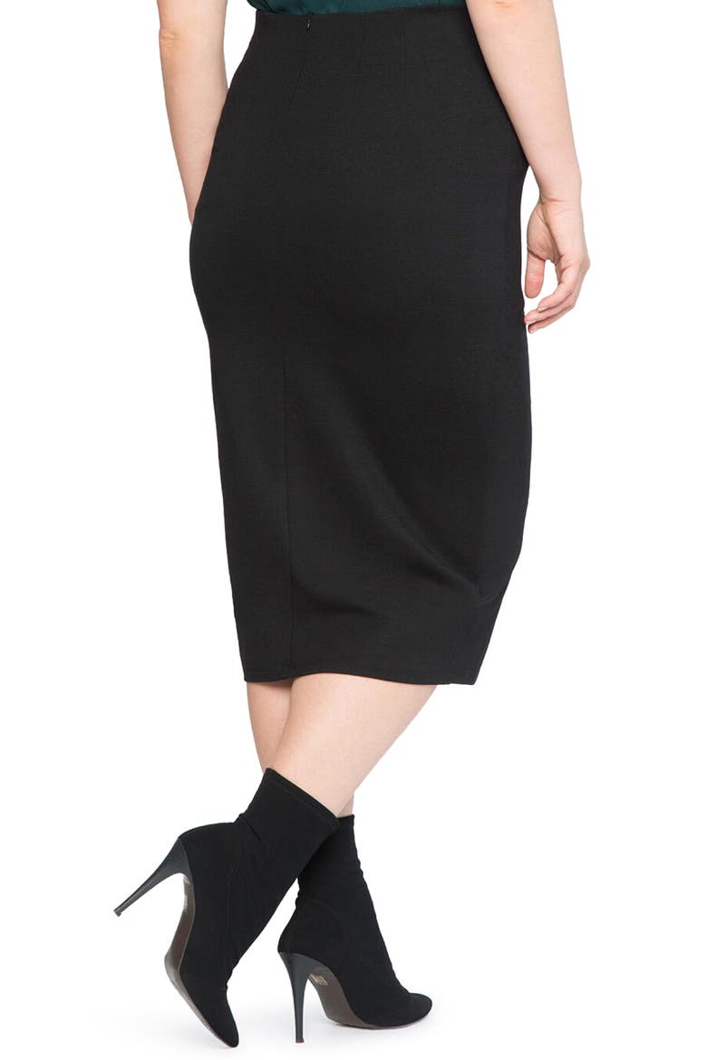 Knit Column Skirt, Alternate, color, BLACK