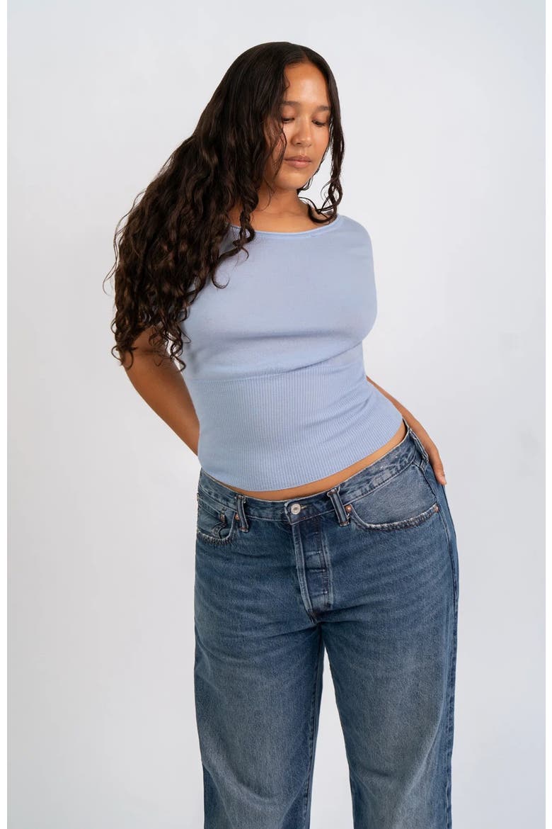 Dolman Knit Top, Alternate, color, Light Blue