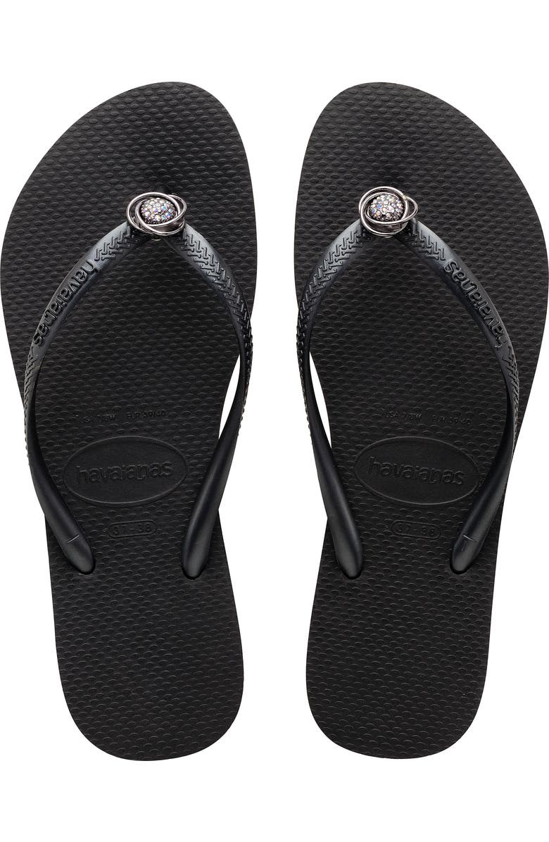 Havaianas Slim Crystal Rings Flip Flop, Main, color,