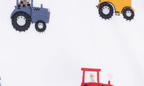 Angel Dear Mini Tractors Zip Footie In Multi