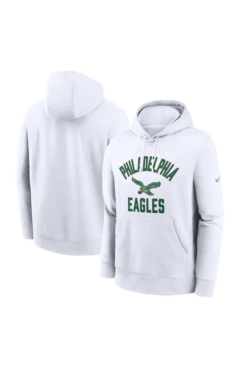 Nike Men's Nike White Philadelphia Eagles Club Pullover Hoodie, Alternate, color, 