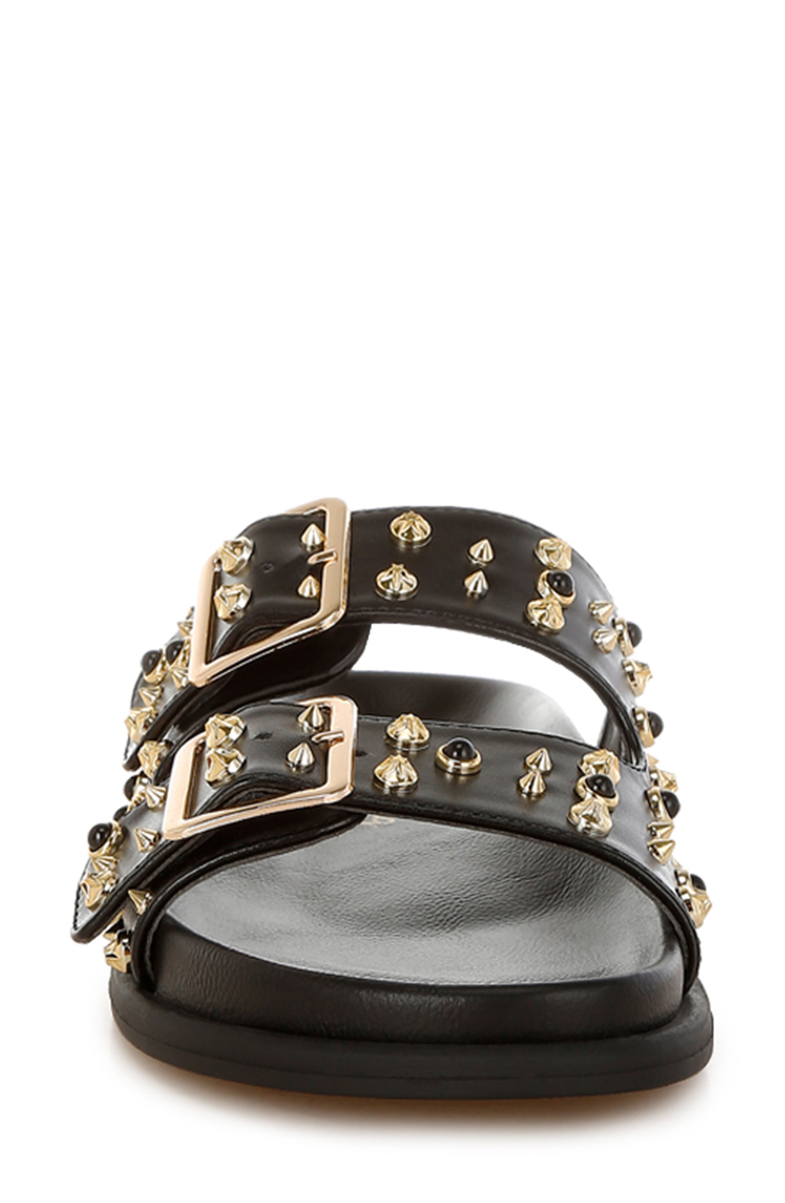 LONDON RAG Lumina Studded Slide Sandal, Alternate, color, Black