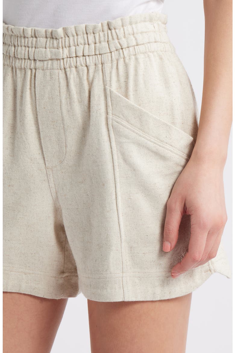Skyrise Patch Pocket Shorts, Alternate, color, HEATHER ECRU