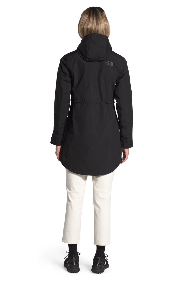 The North Face Metroview Trench Water Repellent & Windproof Rain Coat, Alternate, color, 