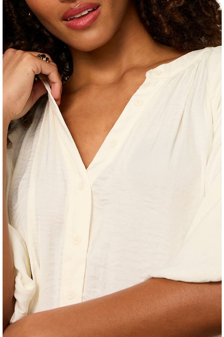 Plenty of Love Crinkle Button-Up Top, Alternate, color, COLLAGEN WHITE