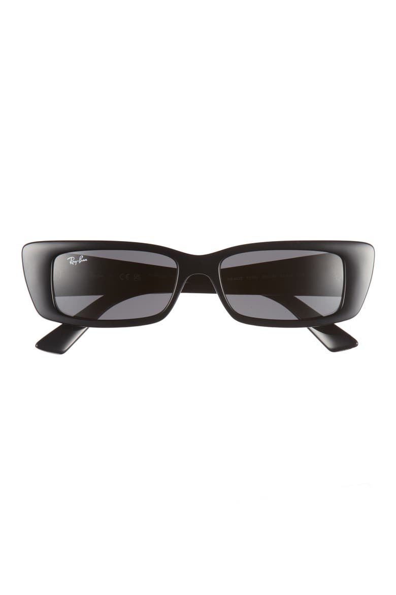 Teru 54mm Rectangle Sunglasses, Main, color, BLACK