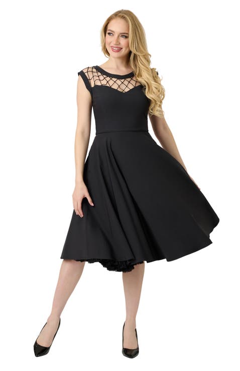 Diamond Cutout Swing Dress