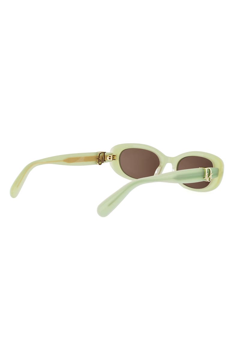 DIOR Oblique B1I 52mm Oval Sunglasses, Alternate, color, Light Green/ Other / Brown