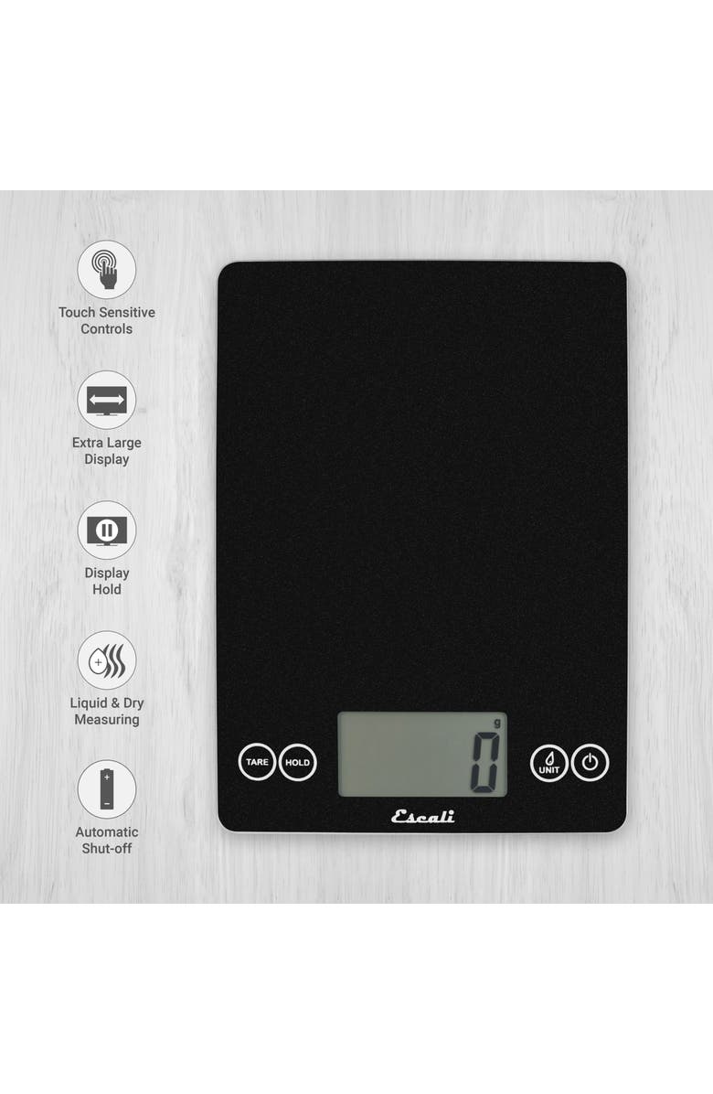 ESCALI Arti Glass Digital Scale, Alternate, color, Black Obsidian