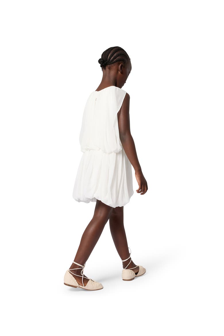 Kids Silk Ceremony Dress In Charmeuse, Alternate, color, Optic White