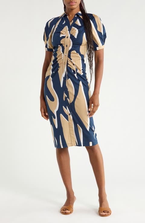 Sheskita Johnny Collar Shirtdress