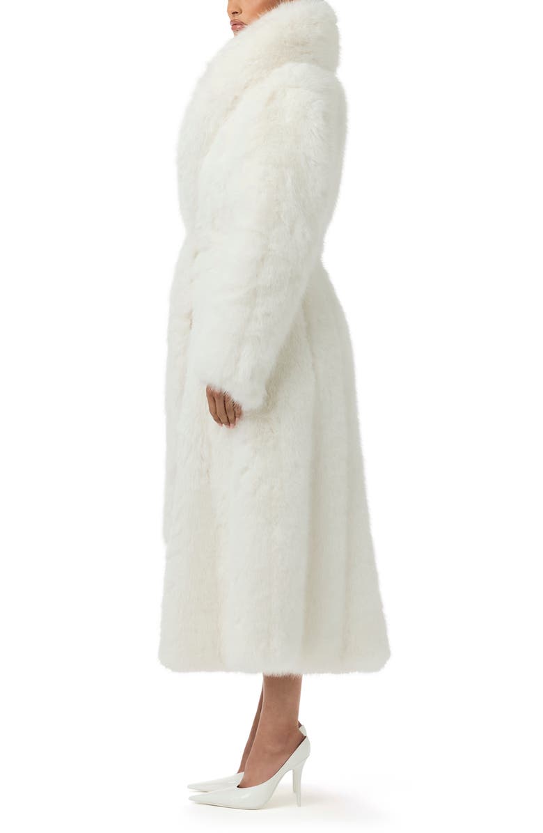 Naked Wardrobe Pelted Faux Fur Coat, Alternate, color, White