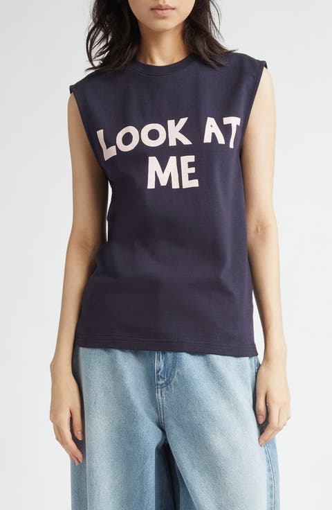 Look At Me Graphic Muscle Tee