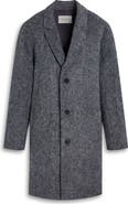 Bugatchi Herringbone Wool Blend Car Coat