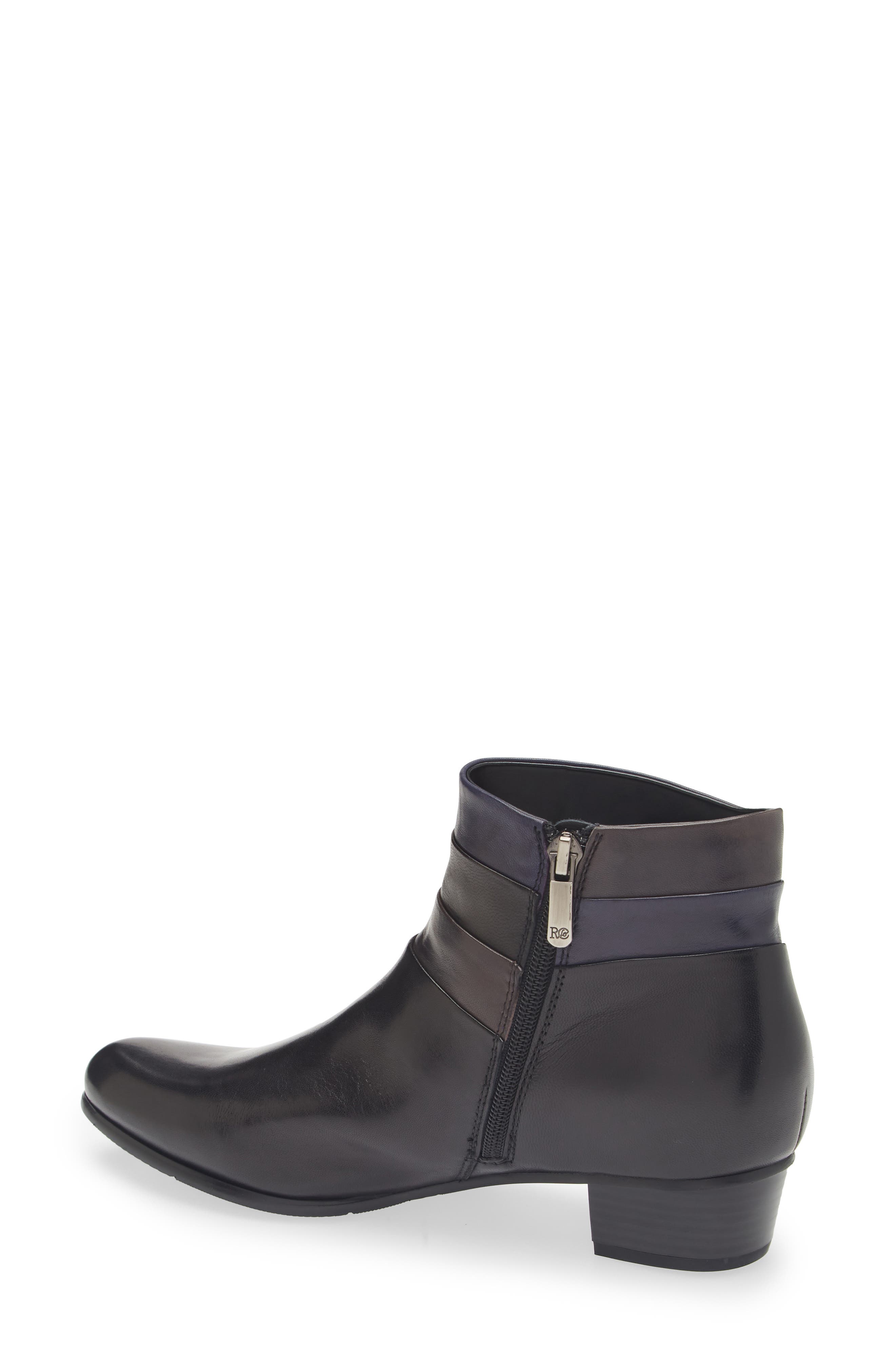 Regarde Le Ciel Stefany Block Heel Bootie, Alternate, color, Glove Black/Muddy/Melanzana