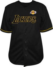 FANATICS Men's Fanatics Black Los Angeles Lakers Big & Tall Pop Full-Button Jersey