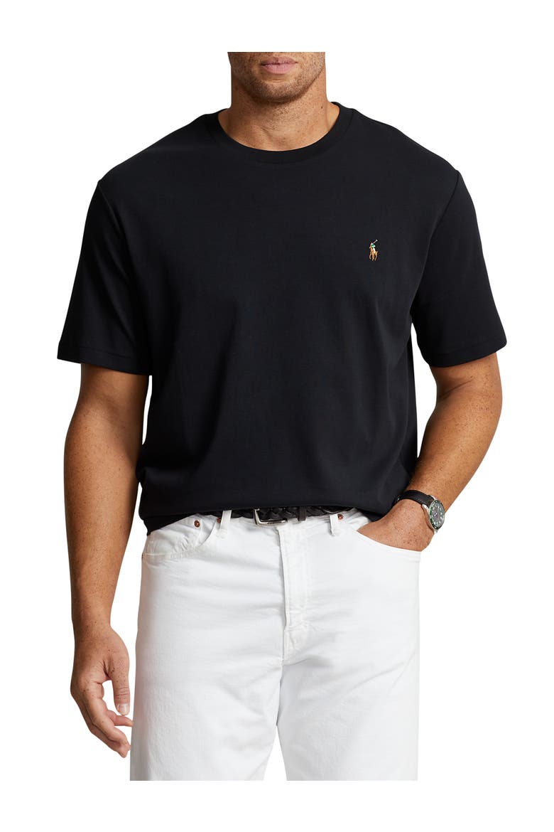 Big & Tall Soft Touch T-Shirt, Main, color, POLO BLACK