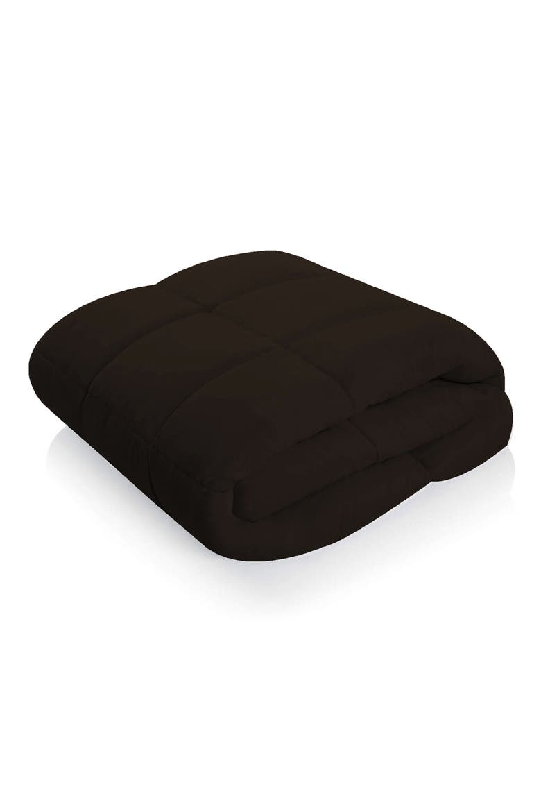 Super Soft Down Alternative Comforter, Main, color, CHOCOLATE
