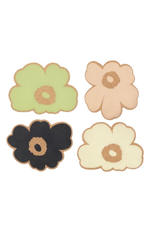 Unikko Set of 4 Cork Coasters