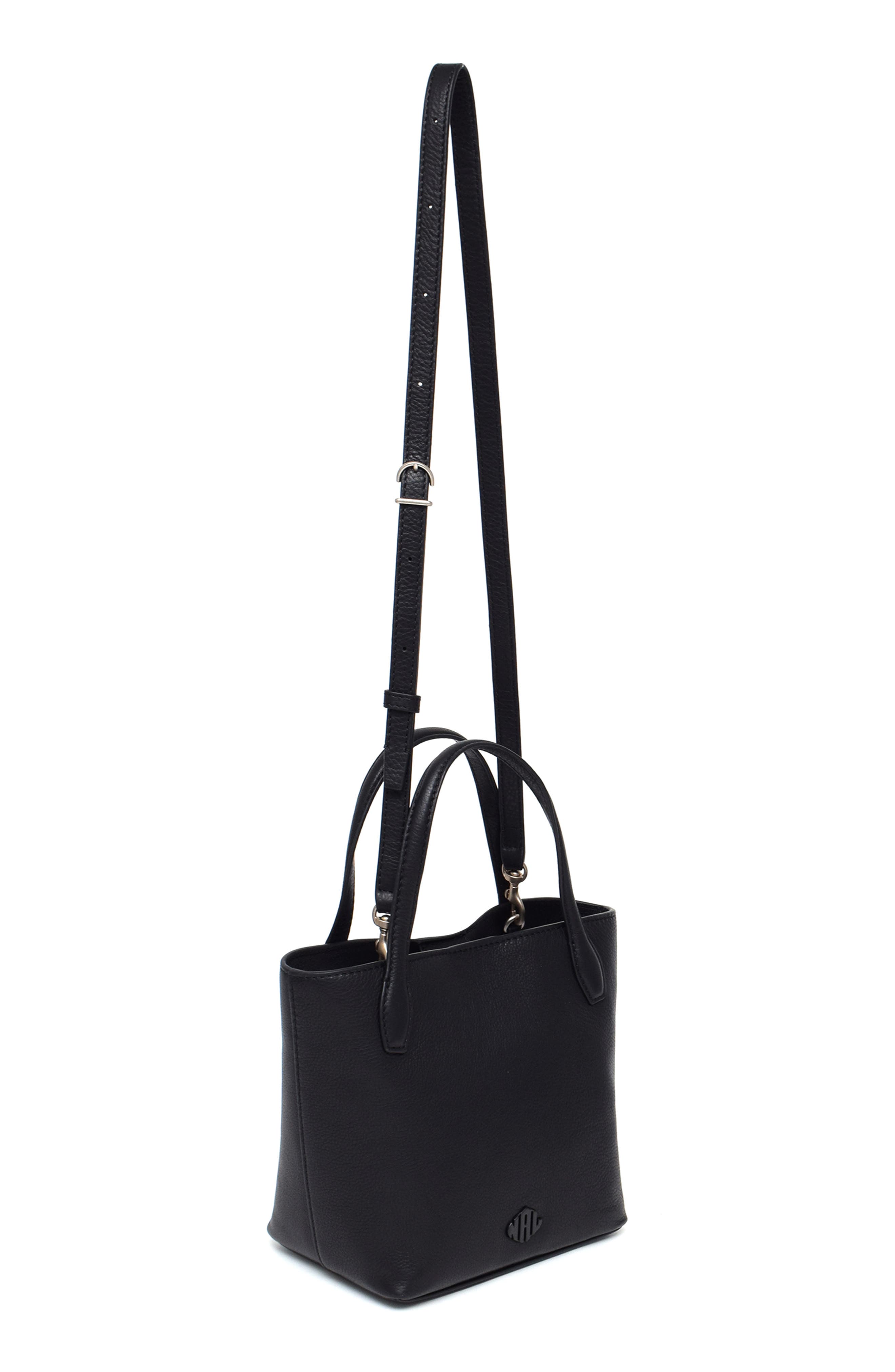 New Amsterdam Leatherworks Asher Convertible Tote Bag, Alternate, color, Black