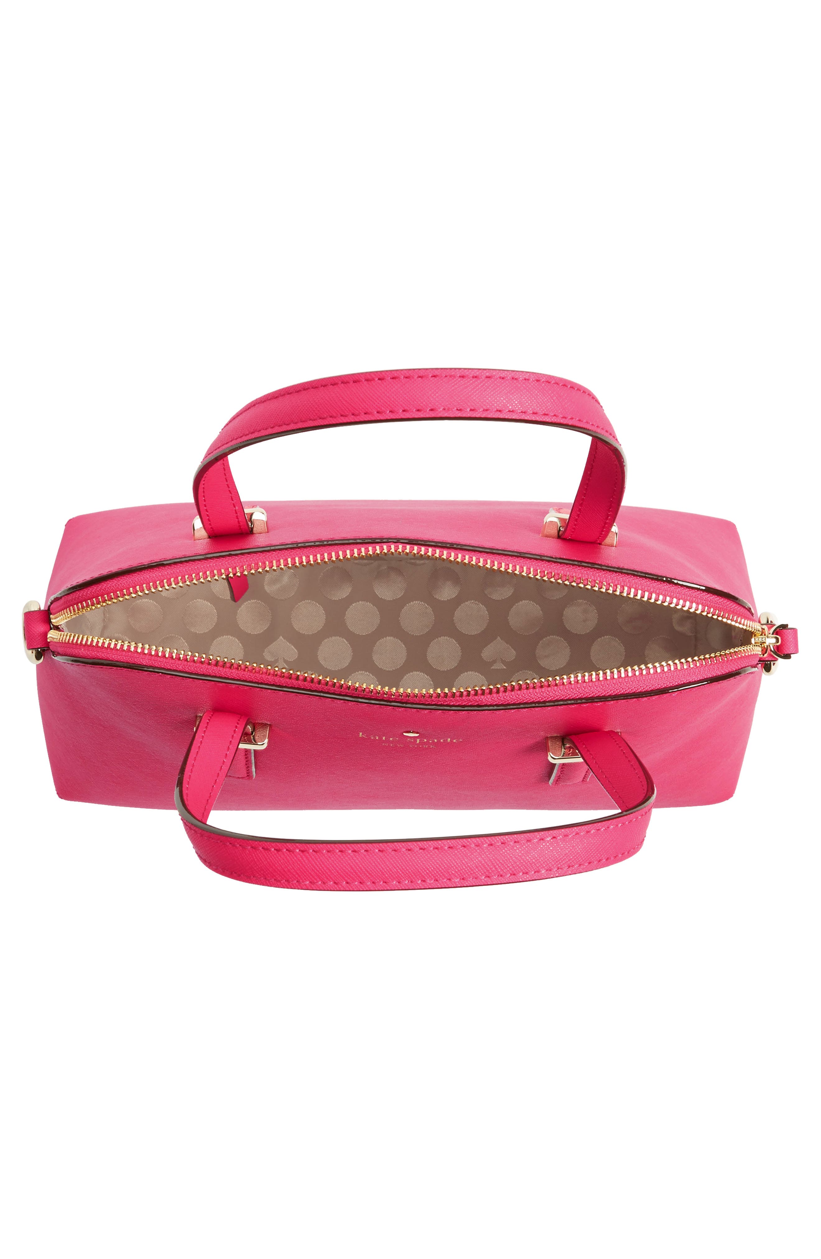 'cedar street - maise' leather satchel, Alternate, color, PINK CONFETTI