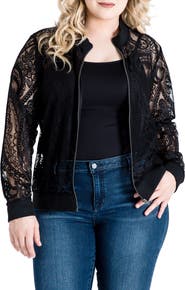 Standards & Practices Aria Lace Bomber Jacket