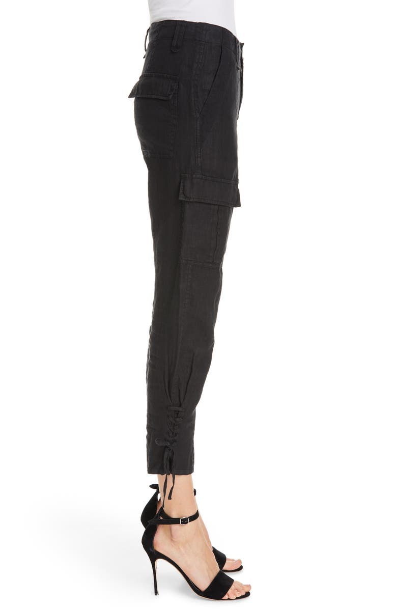 Joie Telutci Tie Cuff Linen Cargo Pants, Alternate, color,