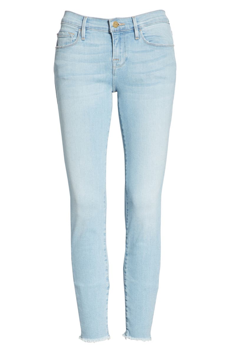 FRAME Le Skinny de Jeanne Raw Hem Crop Skinny Jeans, Alternate, color,