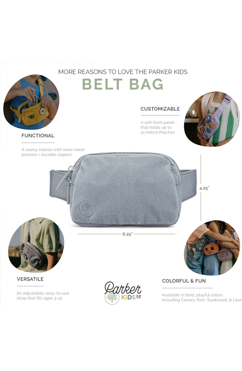 Parker Kids Co. Customizable Belt Bag + Patches - Adventure Set, Alternate, color, Peacock