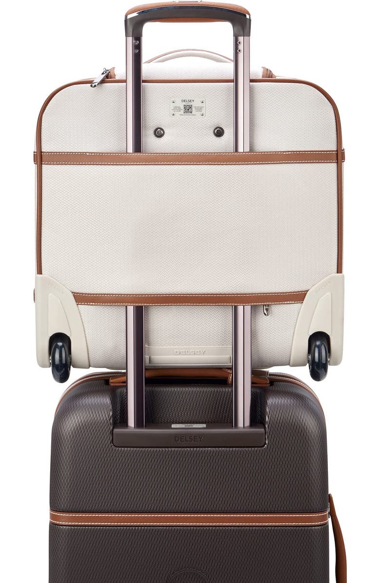 Delsey Paris Chatelet 2.0 Softside Carry on 16 Inch Luggage Under-Seater with 2 Wheels, Alternate, color, Angora
