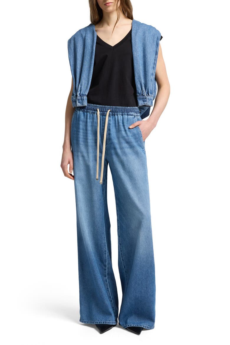 Pull-On High Waist Wide Leg Jeans, Alternate, color, HILO