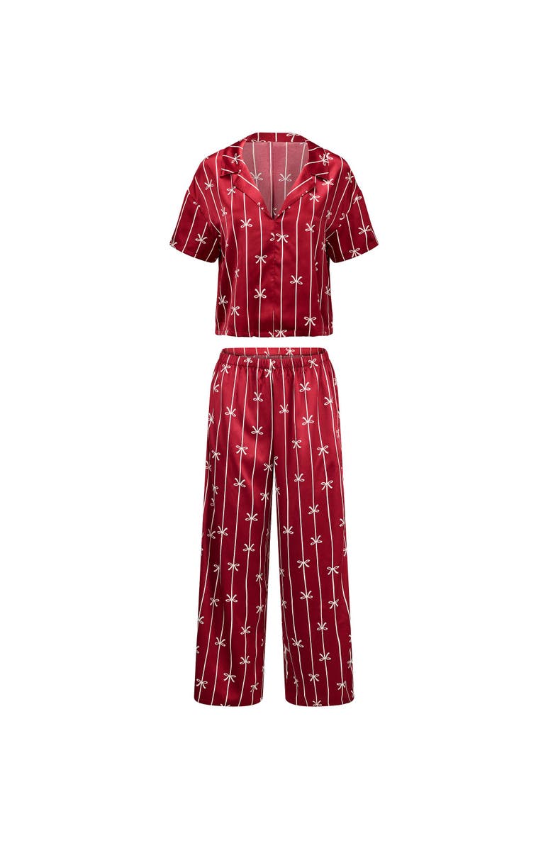 Adore Me Verity Pajama Set, Alternate, color, Stripe Red