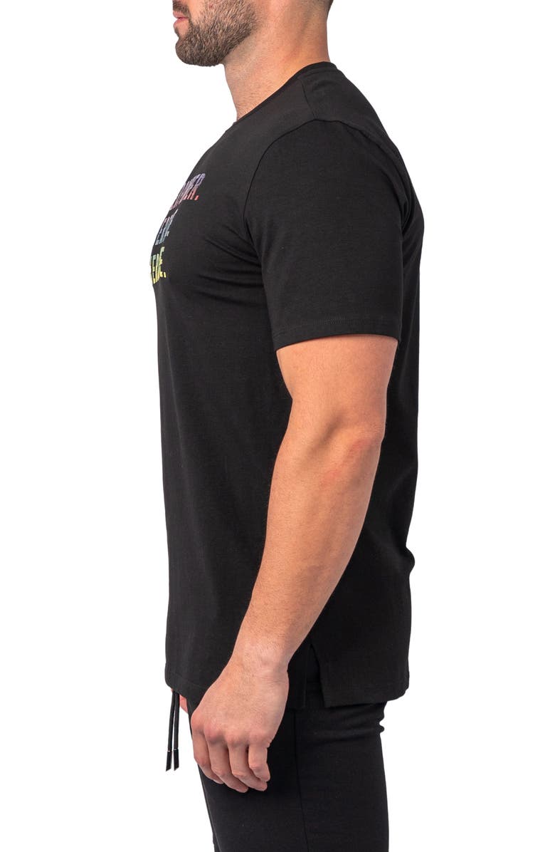 Maceoo Rainbow Cotton Blend Graphic Tee, Alternate, color, Black