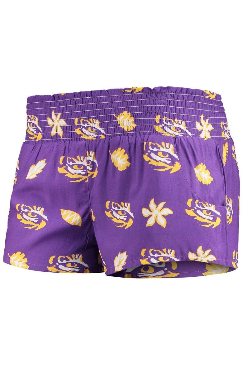 Women's Wes & Willy Purple LSU Tigers Beach Shorts, Alternate, color, Purple