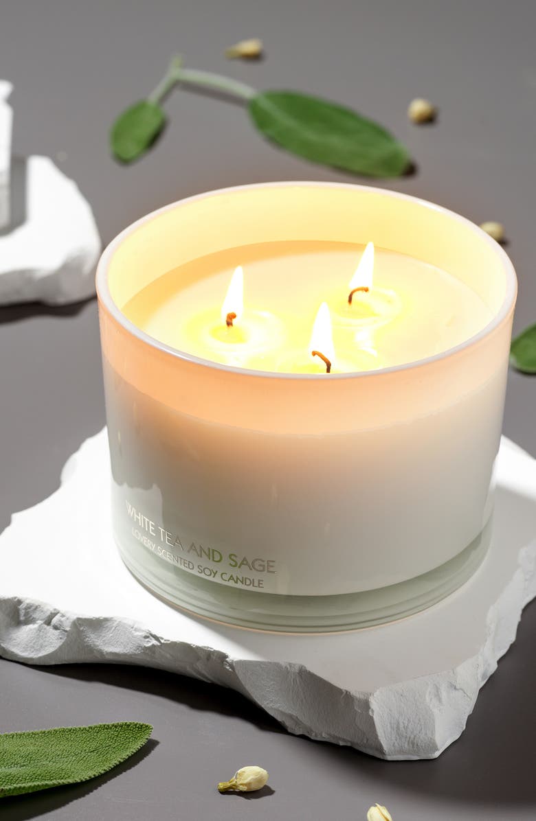 Lovery Deluxe White Tea & Sage Candle Gift Set, Alternate, color,