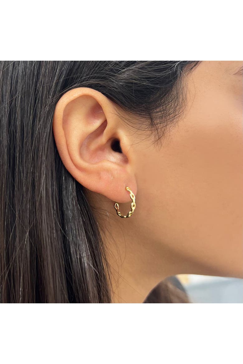 Oval Link Hoop Earrings, Alternate, color, Yellow Gold