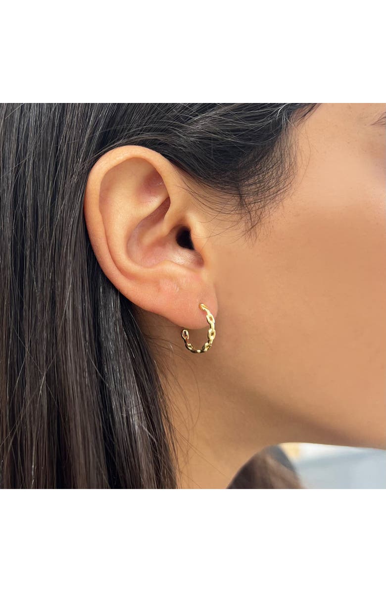 The Lovery Fine Jewelry Oval Link Hoop Earrings, Alternate, color, Yellow Gold