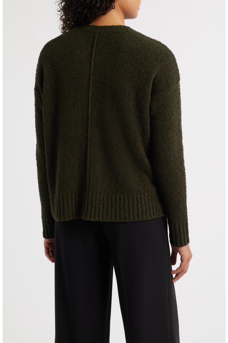 Crewneck Organic Cotton & Wool Blend Sweater, Alternate, color, WOODLAND
