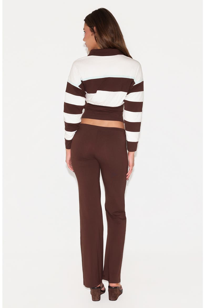 Collins Flare Leg Track Pants, Alternate, color, BROWN