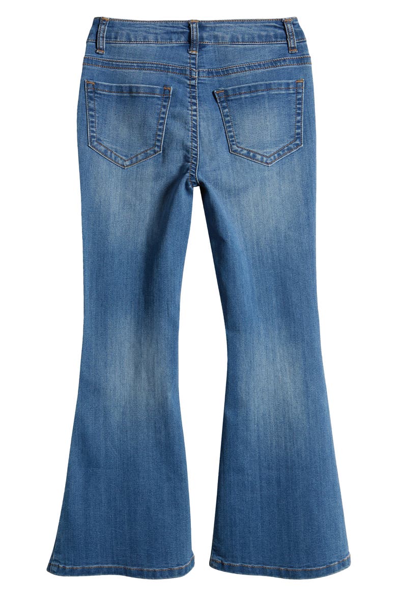 Kids' Studded Flare Jeans, Alternate, color, DENIM