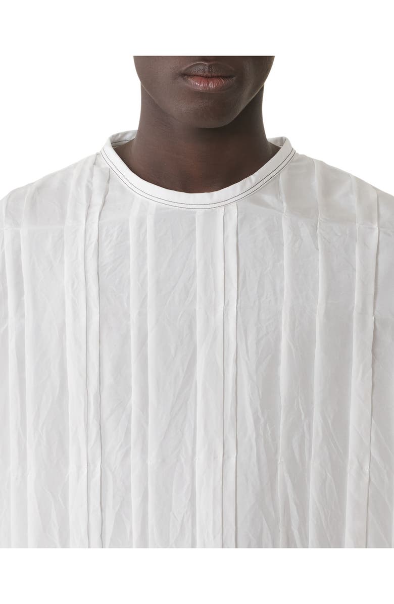 Lanvin Pleated Silk Top, Alternate, color, Ecru