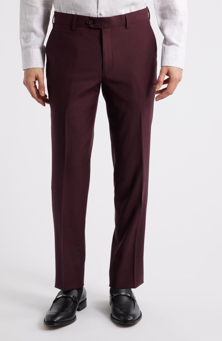 ZANETTI Matteo Slim Fit Burgundy Wool Suit, Alternate, color, Merlot