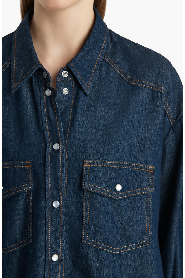 Grenon Chambray Western Shirt, Alternate, color, BENSON