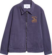 PALMES Western Embroidered Cotton Zip Jacket
