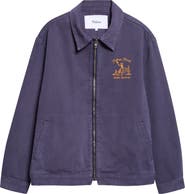 PALMES Western Embroidered Cotton Zip Jacket