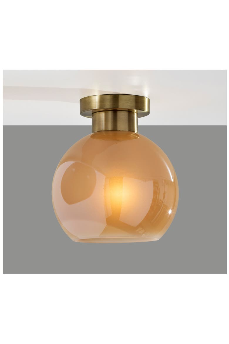 Atticus Flush Mount Ceiling Light, Alternate, color, ANTIQUE BRASS